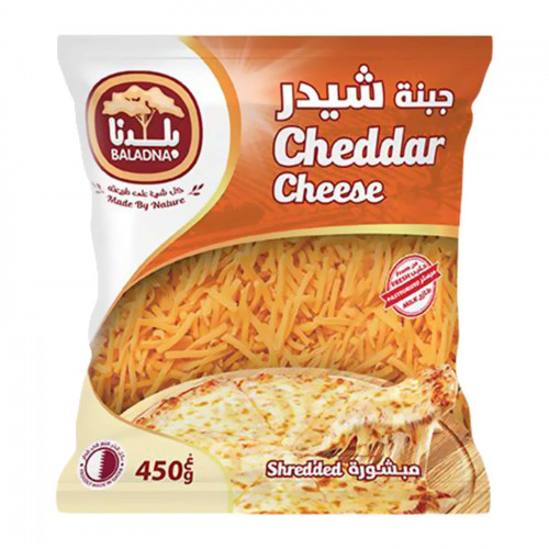 Baladna Shredded Cheddar Cheese 450Gm