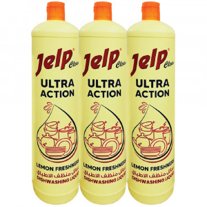 Jelp Lemon Clean Dish Wash Liquid 1Ltr X3S