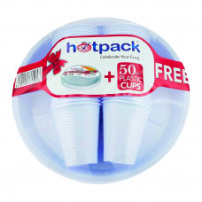 Hotpack Plastic Plate 10” (25 Pcs) + Plastic Cup 7Oz (50 Pcs)