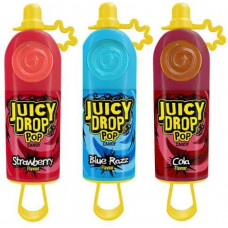 BAZOOKA JUICY DROP POP BL/CURNT STRAWB CANDY 26GM