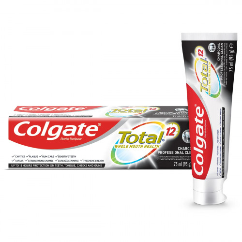 Colgate Charcoal Deep Clean Toothpaste 75ml -- كولجيت فحم تنظيف عميقة معجون أسنان 75مل  Colgate Charcoal Deep Clean Toothpaste 75ml -- كولجيت فحم تنظيف عميقة معجون أسنان 75مل