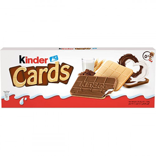 Kinder Cards Chocolate Biscuits  -- كيندير كارس شوكولاتة بسكويت