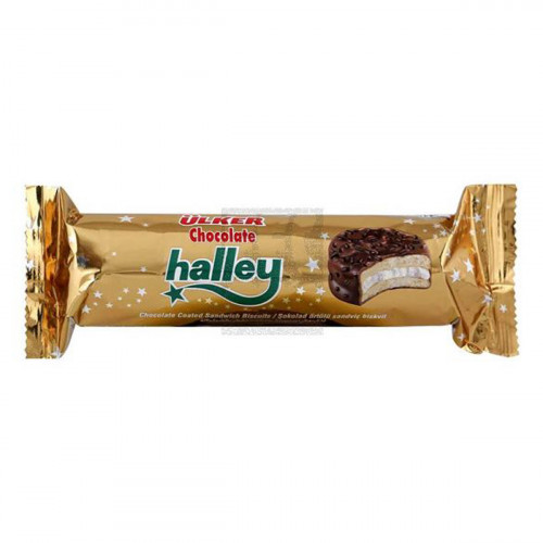 Ulker Halley Chocolate Biscuit Sandwich - 77Gm  -- أولكير هالي بسكويت شوكولاتة ساندويش 77جم