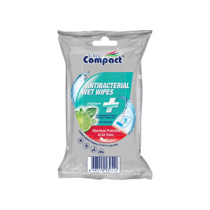 Ultra Compact Wet Wipes Antibacterial 15pcs -- منا..