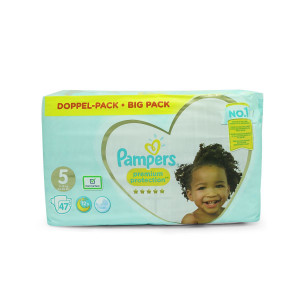 Pampers Premium Care Diapers S5 Jp 47's -- حفاضات ..