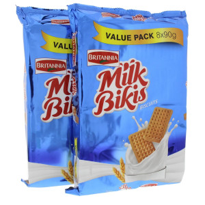 Britannia Milk Bikis Biscuits 8 x 90gm x 2pcs -- ب..