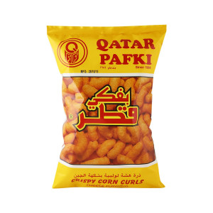 Qatar Pafki Crispy Corn Curls 80g -- قطر بافكي ذرة..