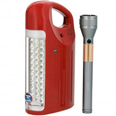 Geepas Gefl4629 Emergency+Flash Light Combo -- جيباس مصباح طوارئ +كشاف كومبو 