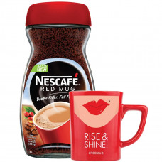 Nescafe Red Mug Coffee Jar 200g + Mug -- نيسكافية كوز كافية جارة 200ج+كوب