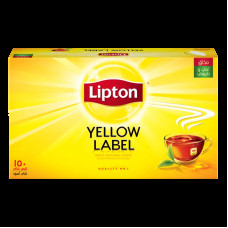 Lipton Yellow Label Black Tea 100 Teabags -- ليبتون لاصقة أصفر  شاي أسود 100أكياس شاي