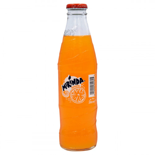 Mirinda Orange Soft Drink Bottle 250ml -- ميرندا - زجاجة عصير برتقال ٢٥٠ مل