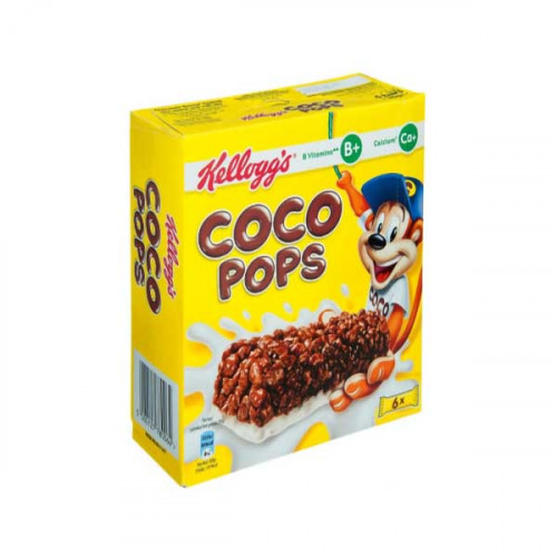 Kelloggs Coco Pops Cereal & Milk Bars 6 x 20gm -- كيلوجز - قالب رقائق  محمرة بالحبوب و الحليب 20 جرام 6 قالب Kelloggs Coco Pops Cereal & Milk Bars 6 x 20gm -- كيلوجز - قالب رقائق  محمرة بالحبوب و الحليب 20 جرام 6 قالب