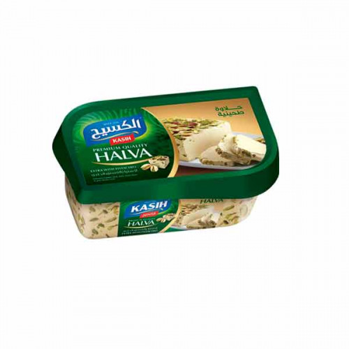 Kasih Extra Halawa With Pistachio 450gm -- حلاوة طحينية بالفستق إكسترا 450 جرام من الكسيح Kasih Extra Halawa With Pistachio 450gm -- حلاوة طحينية بالفستق إكسترا 450 جرام من الكسيح