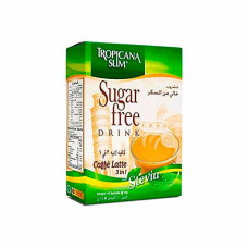 Tropicana Slim Caffe Latte 3 In 1 Drink With Stevia 140gm -- مشروب كافى لاتيه 3 في 1 خالي من السكر  140 جم من تروبيكانا 