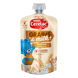 Nestle Cerelac Grains & Milk 5 Cereals 110gm -- سي..