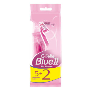 Gillette Blue II For Women Disposable Razors 5 + 2..